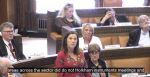 Tracy Kelly at Salford Council meeting